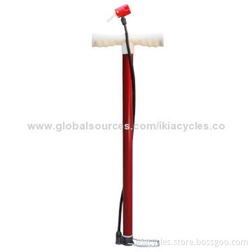Bicycle Air Pump with Screw Handle, 30mm OD, 590mm Long, 480/500/520/600/650g, Bubble Bag with Card